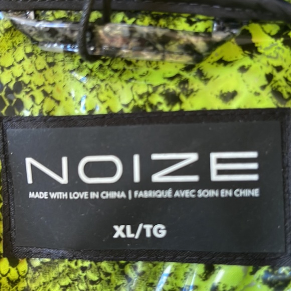 NOIZE Neon Lime Maya Faux SnakeskinTrench Coat NWT - Picture 11 of 15